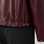 Women's Zip Leather Jacket with Pockets for Smart Casual Style