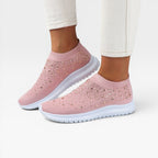 Women's Crystal Knit Slip-On Trainers