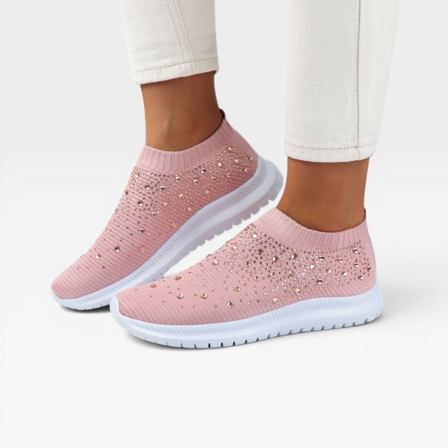 Women's Crystal Knit Slip-On Trainers