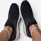 Women's Crystal Knit Slip-On Trainers