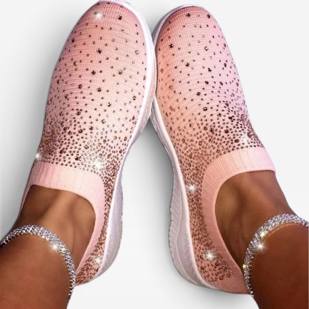 Women's Crystal Knit Slip-On Trainers