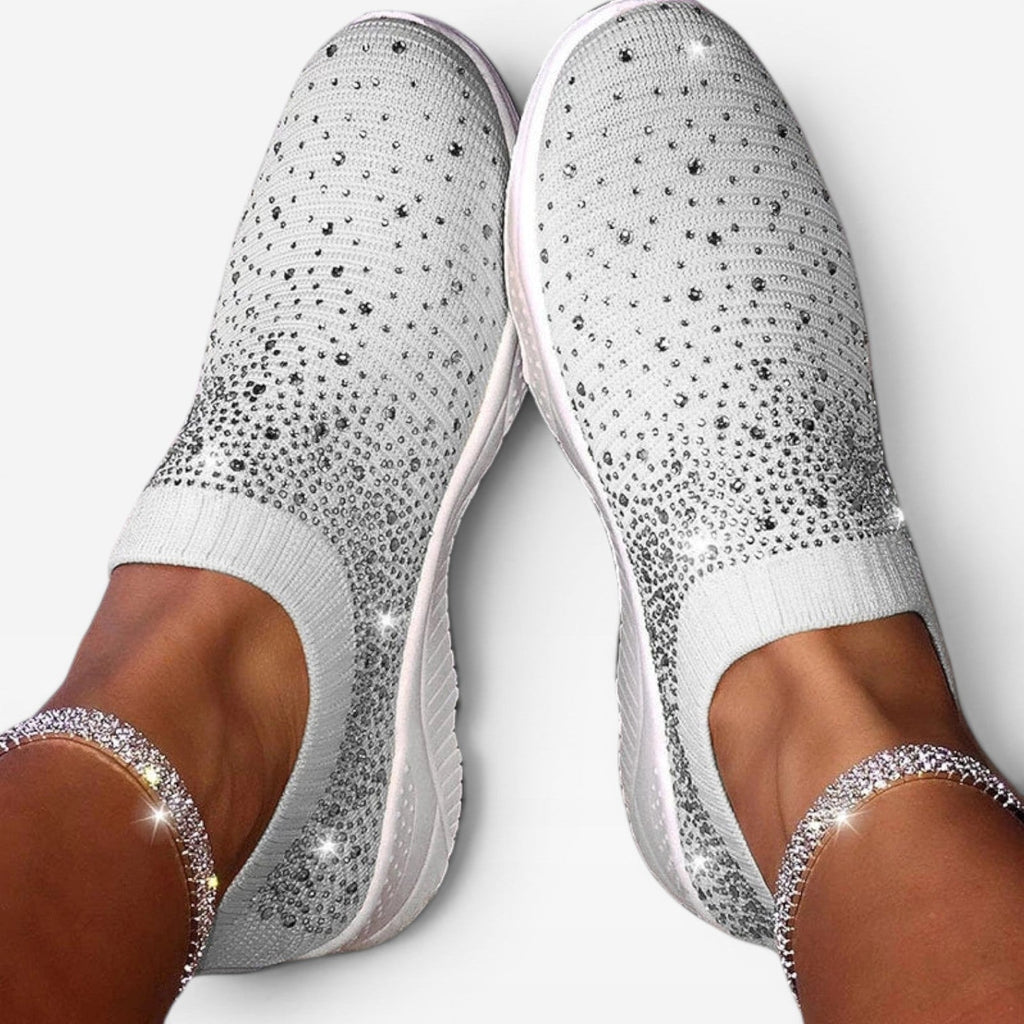 Women's Crystal Knit Slip-On Trainers