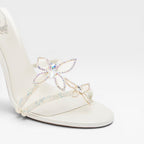 Women's Crystal Butterfly Spiral Heel Sandals