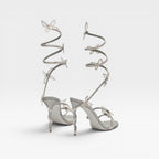Women's Crystal Butterfly Spiral Heel Sandals