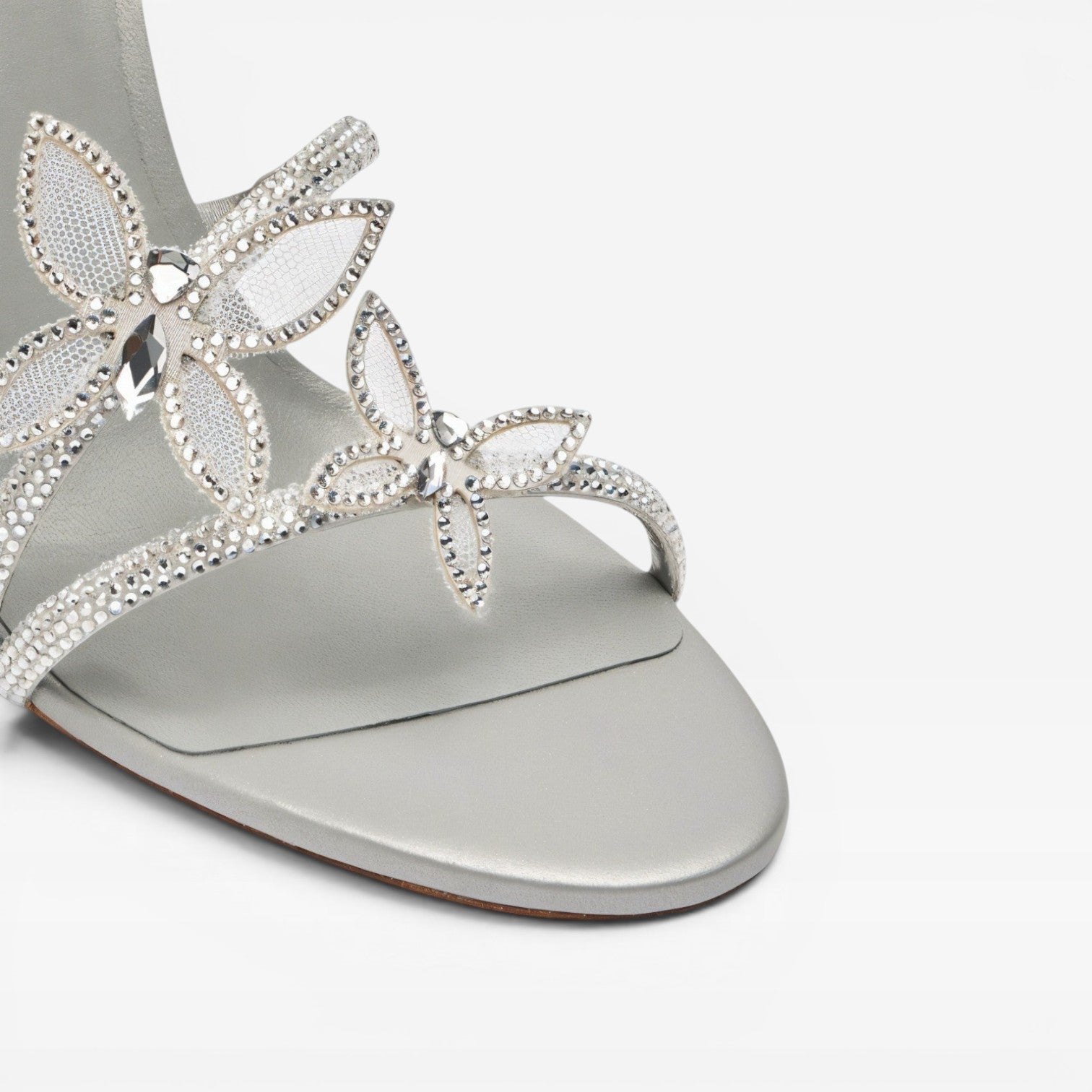 Women's Crystal Butterfly Spiral Heel Sandals
