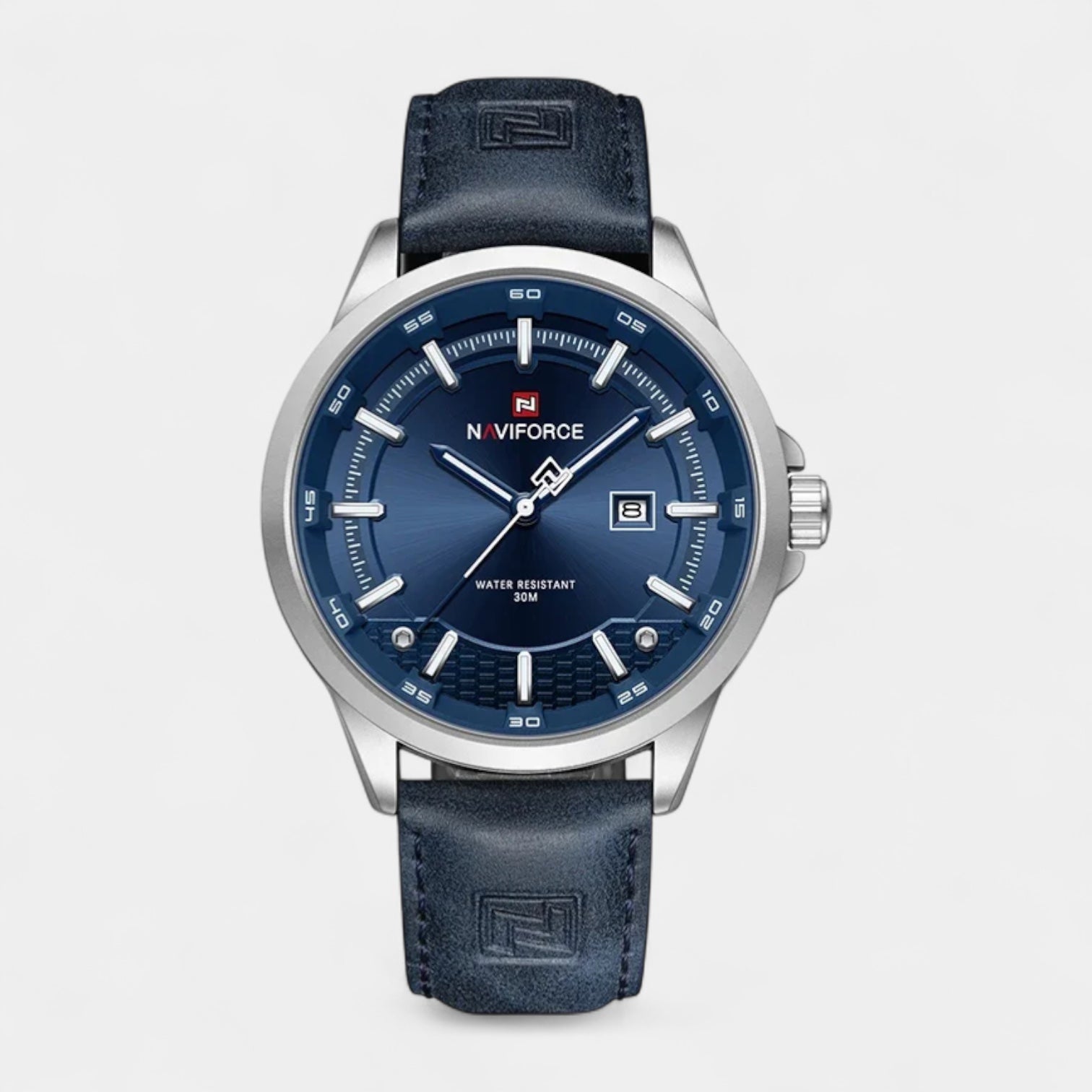 Men's Leather Strap Functional Watch