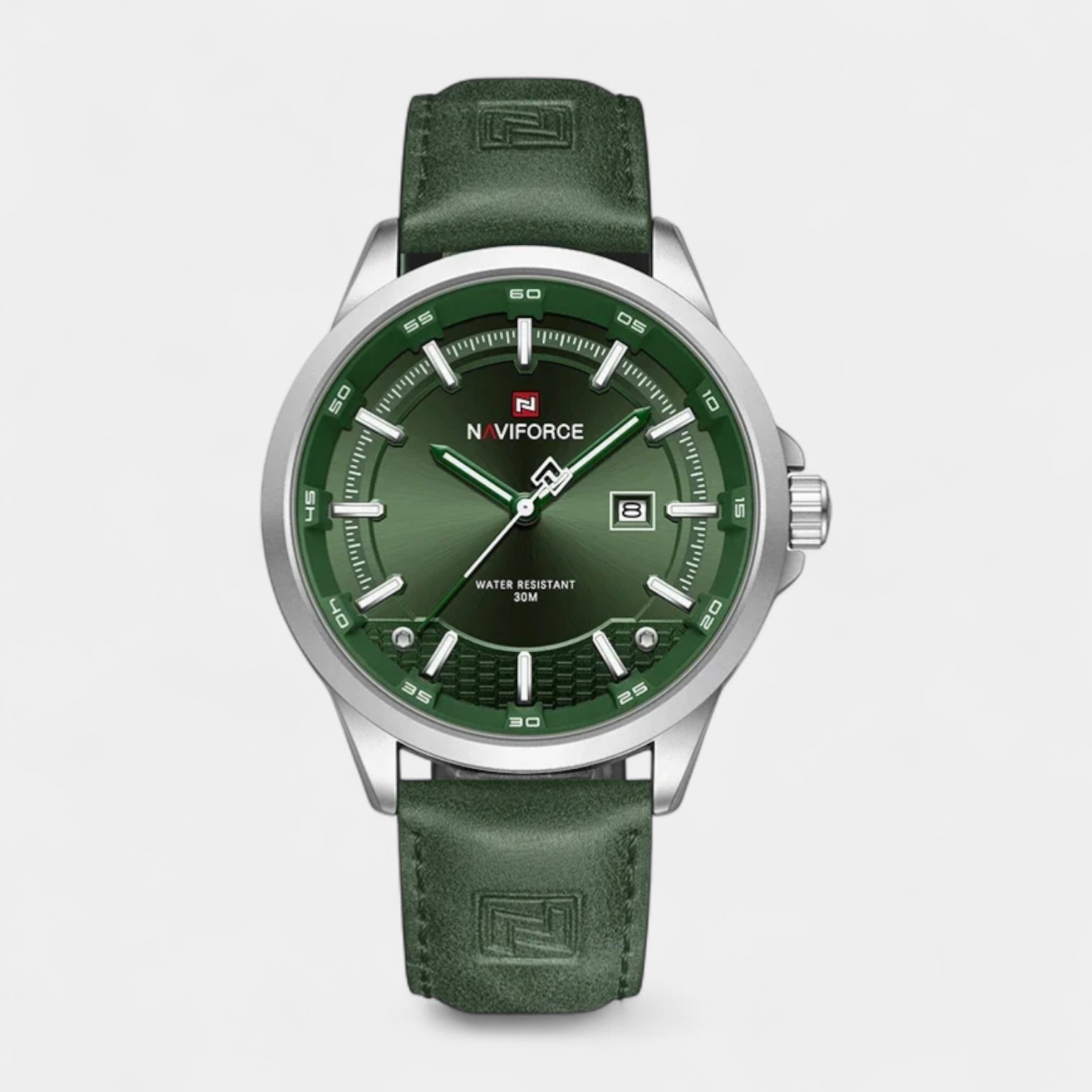 Men's Leather Strap Functional Watch