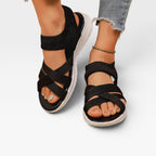 Women's Cushioned Cross-Strap Walking Sandals