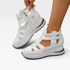Women's Platform Wedge Cutout Sneakers