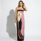 Women's Strapless Maxi Dress with Sculpted Fit