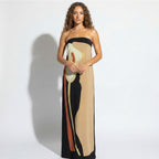 Women's Strapless Maxi Dress with Sculpted Fit