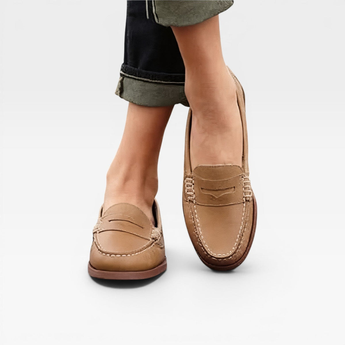 Women's Classic Leather Slip-On Loafers