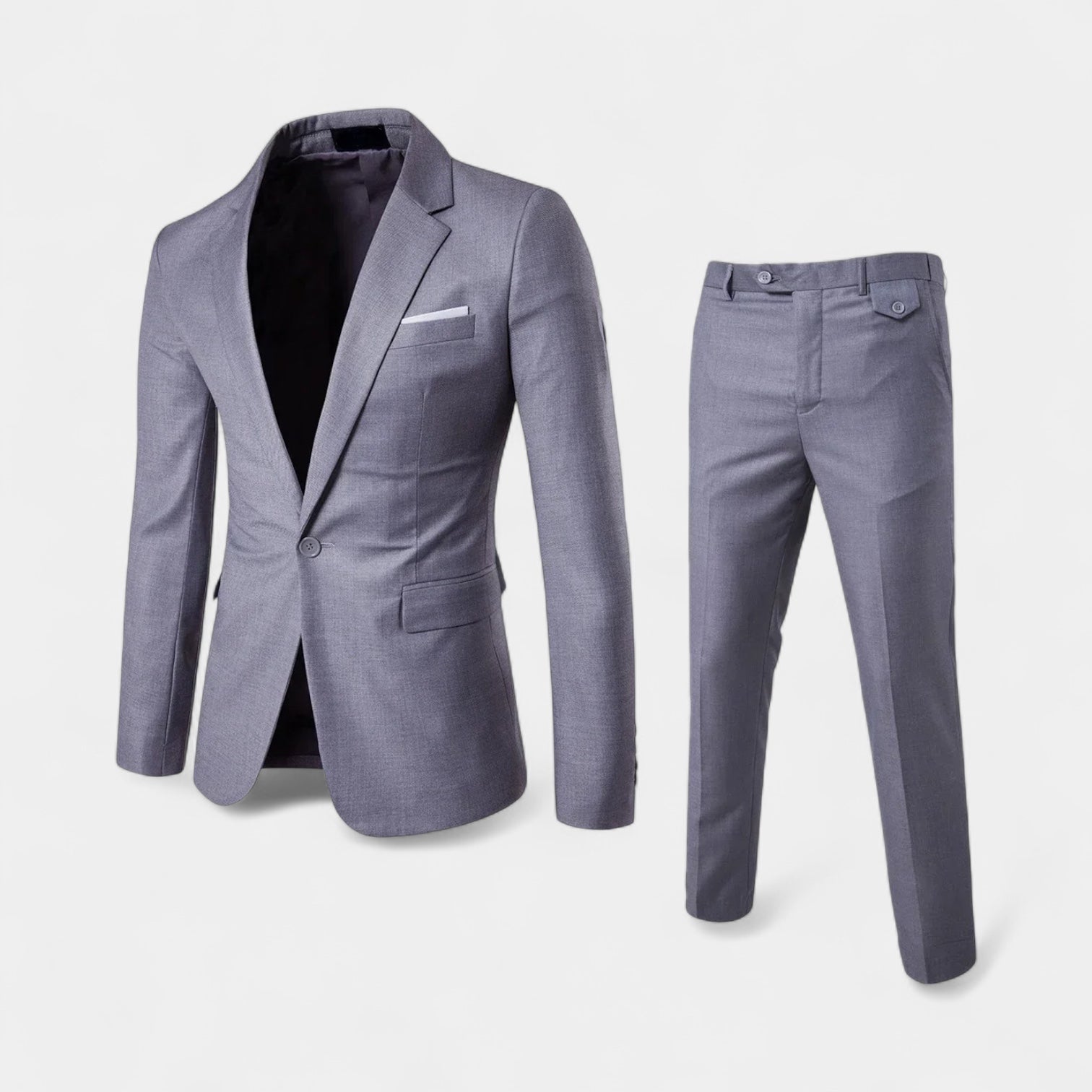 Slim Fit 2-Piece Suit Notch Lapel for Men