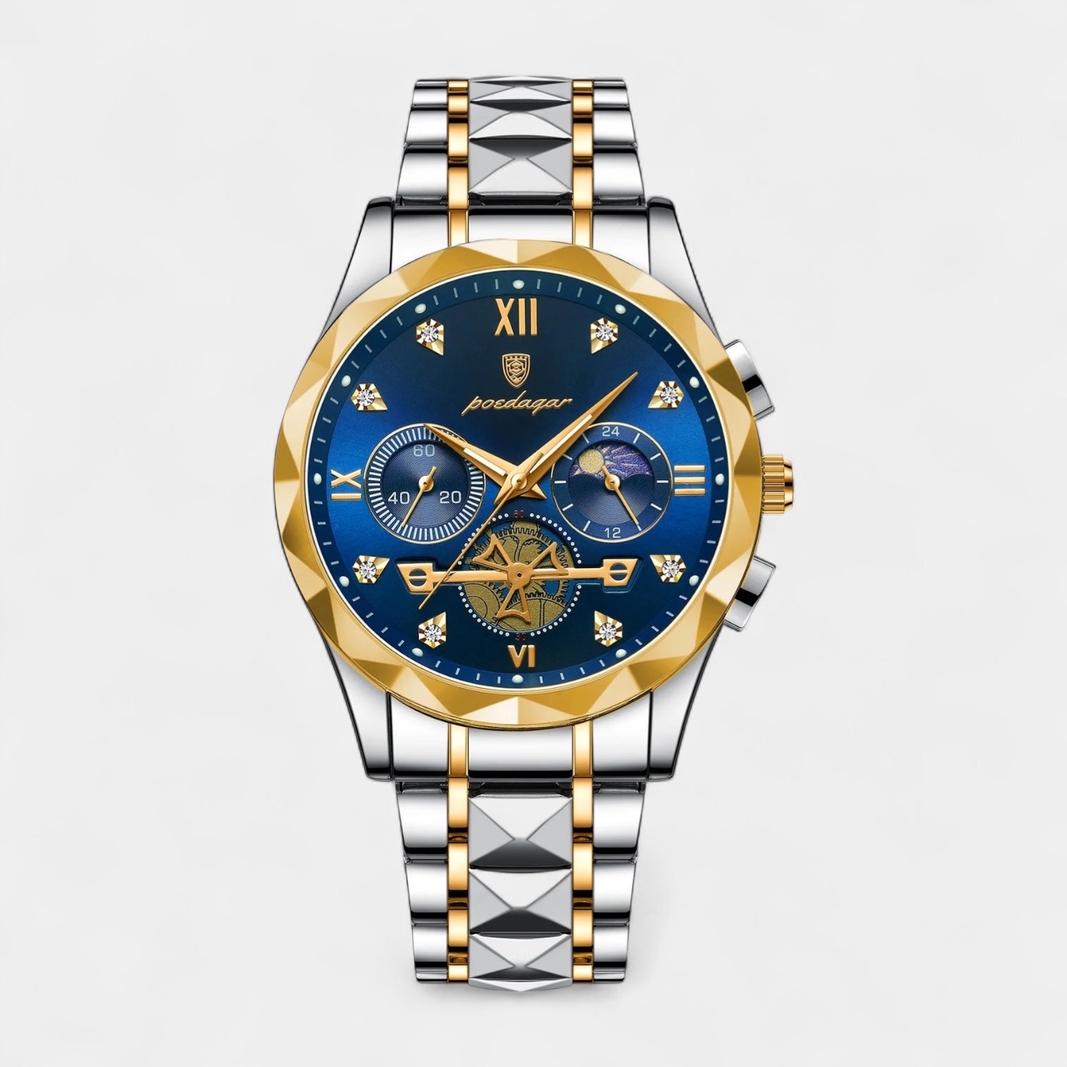 Men’s Two-Tone Stainless Steel Chronograph Quartz Business Watch