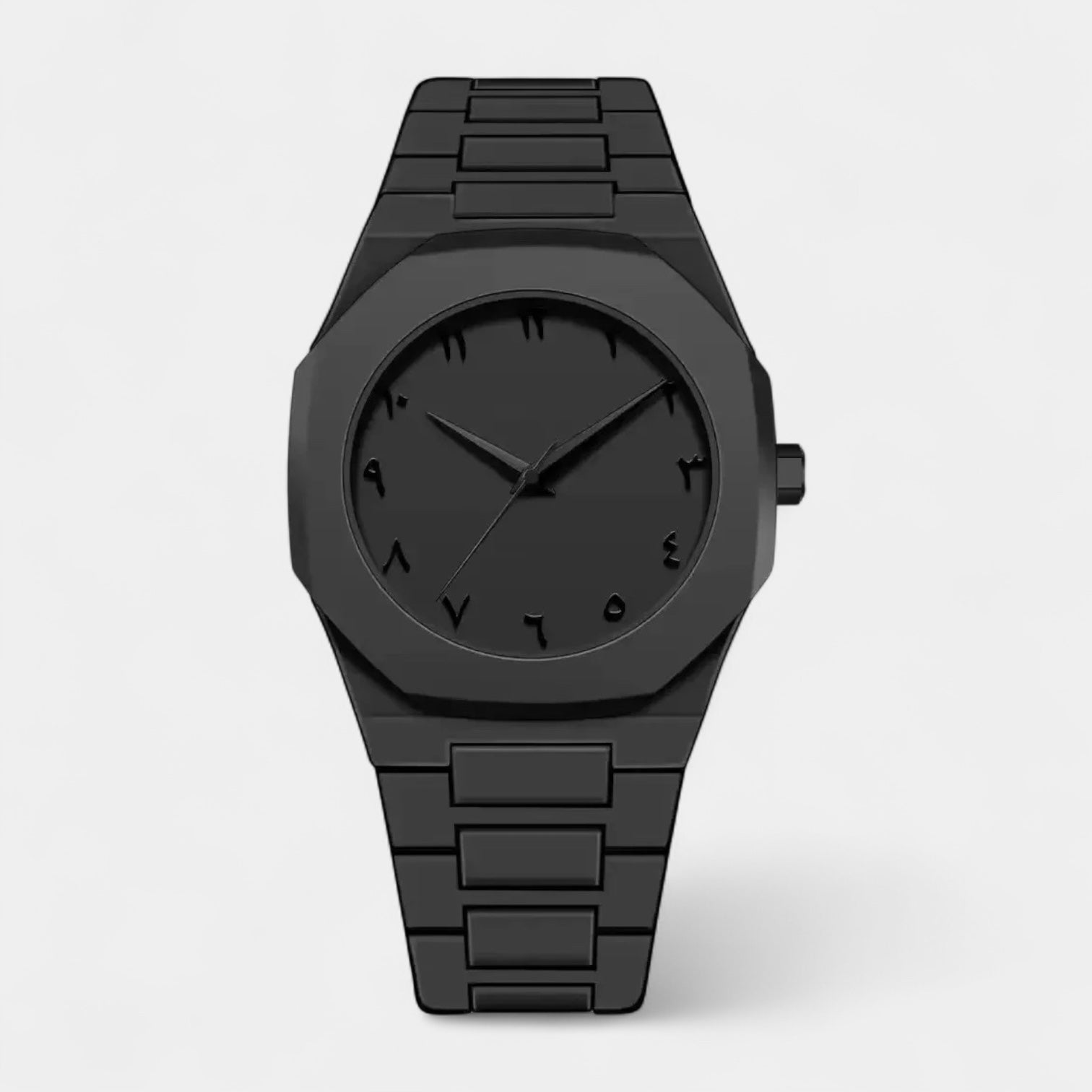 All Black Arabic Dial Watch