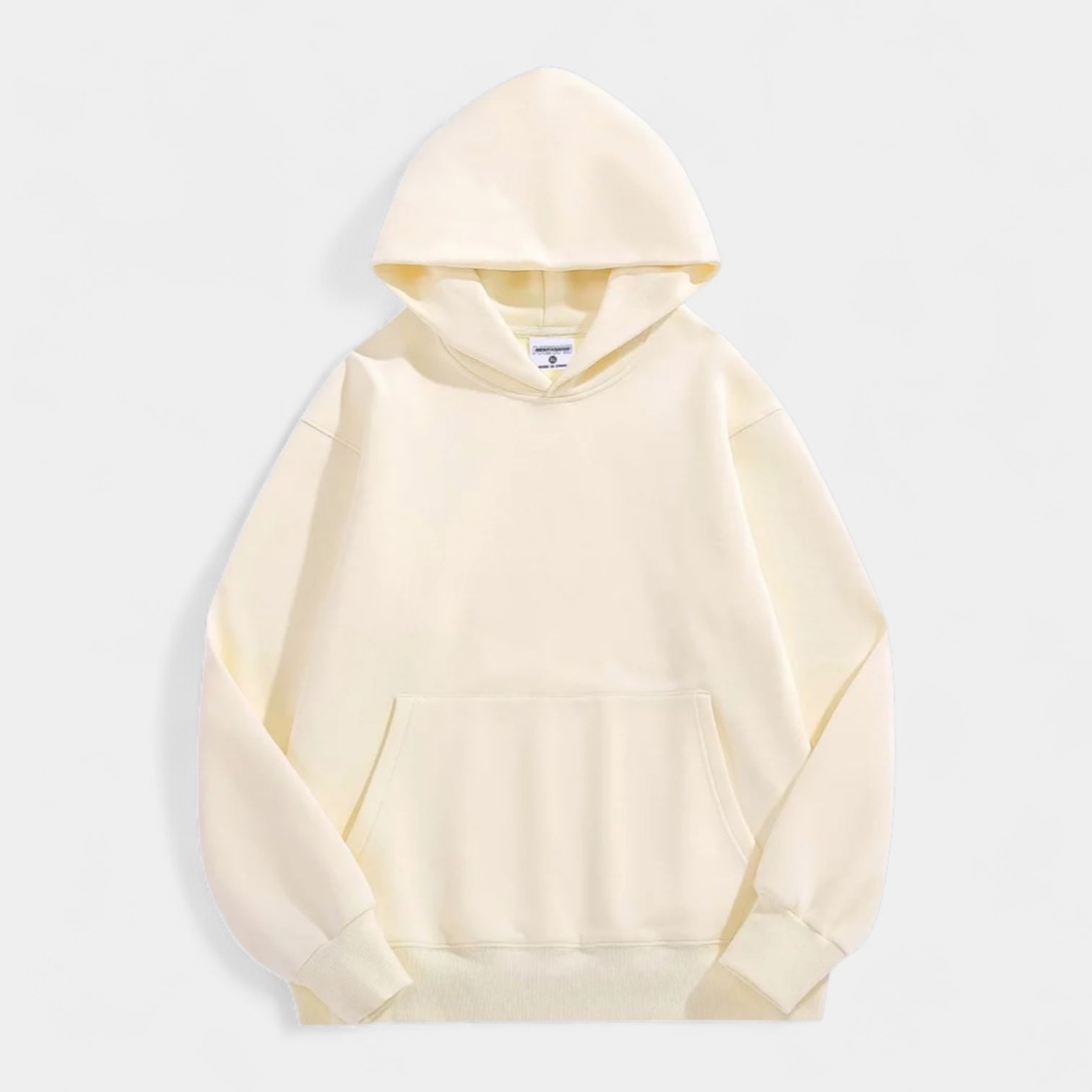 Fleece-Lined Cotton Hoodie Relaxed Fit for Men