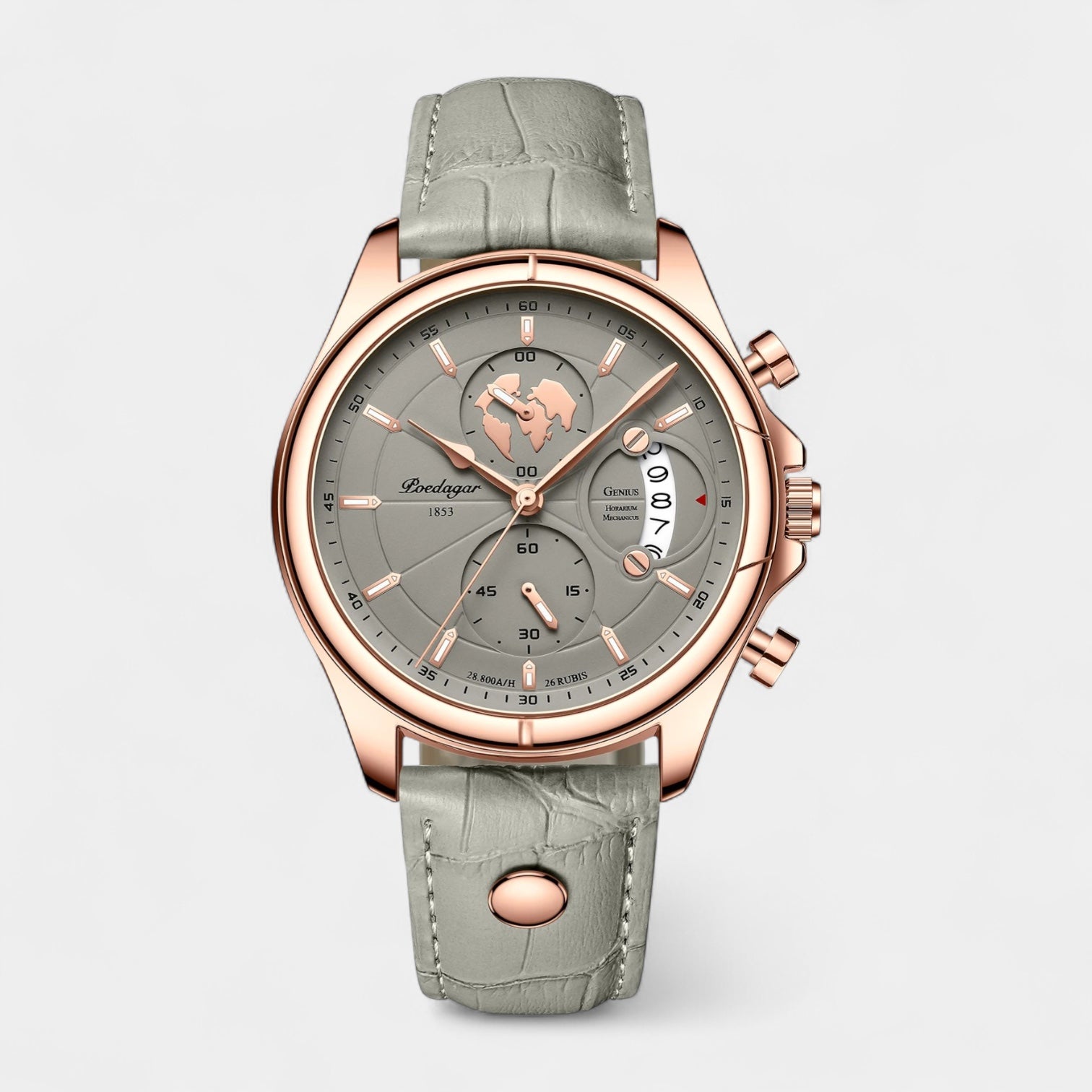 Classic 1853 Date Travel Watch - Leather Band