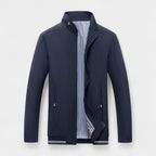 Lightweight Stand Collar Zip-Up Jacket Slim Fit for Men