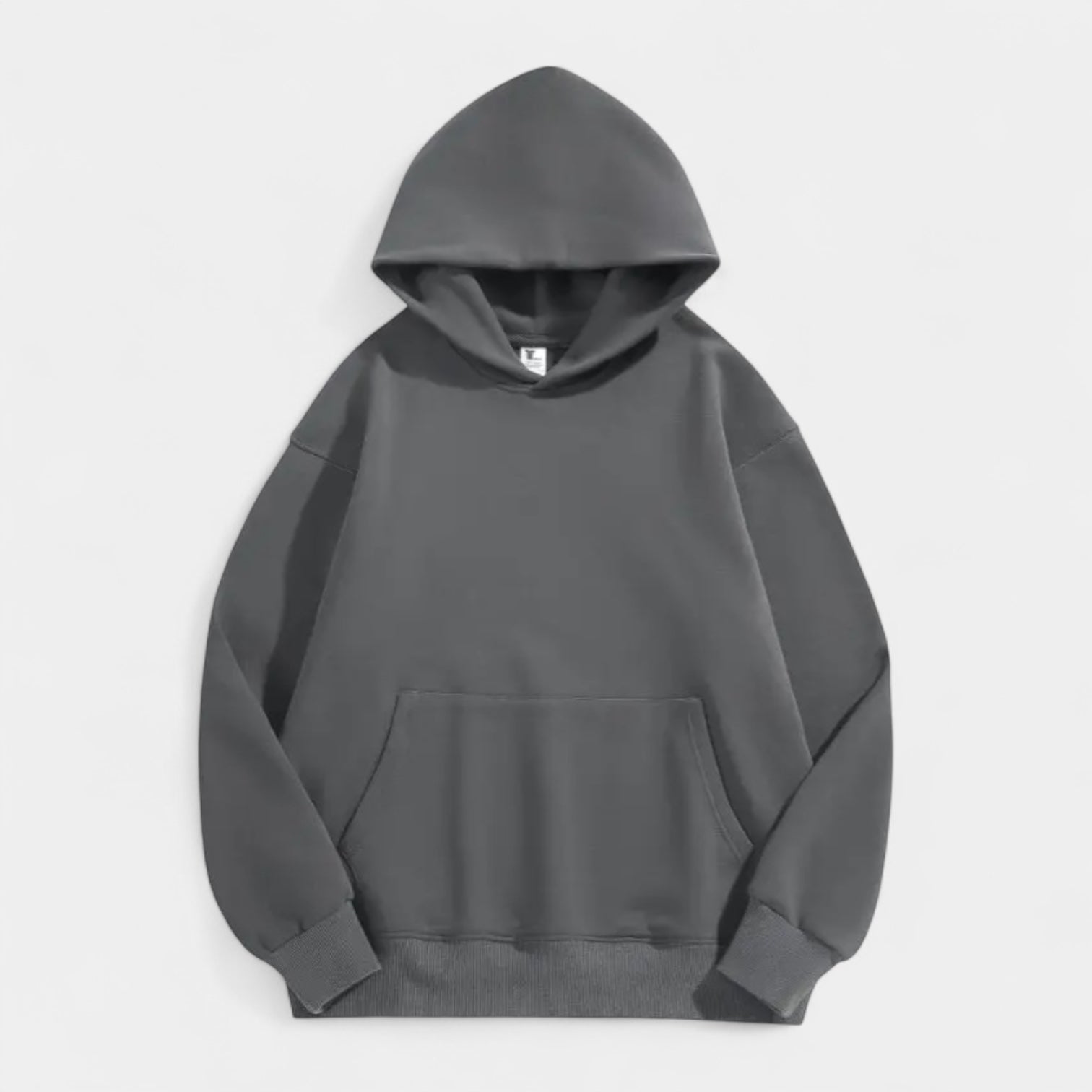Fleece-Lined Cotton Hoodie Relaxed Fit for Men
