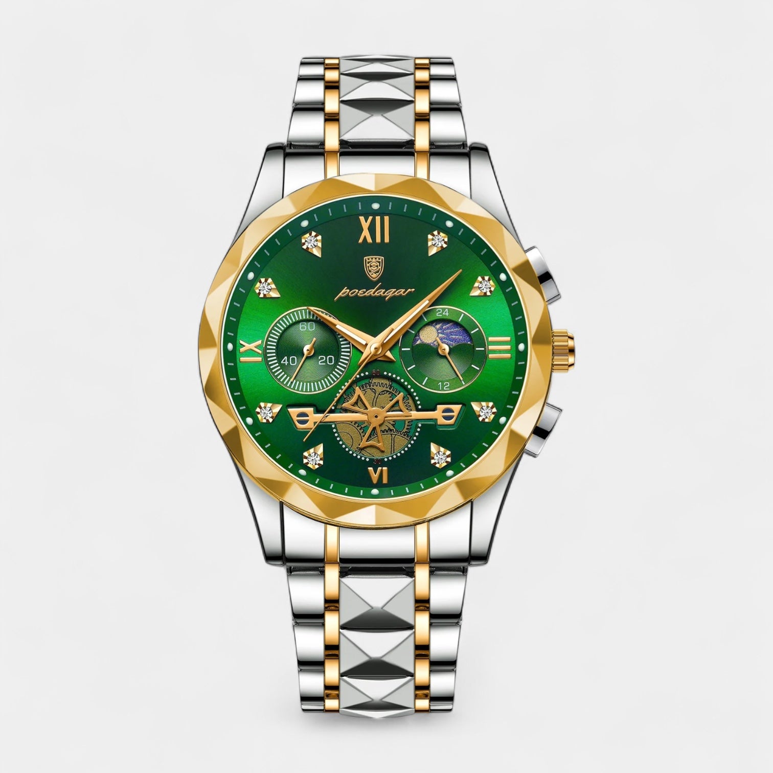 Men’s Two-Tone Stainless Steel Chronograph Quartz Business Watch