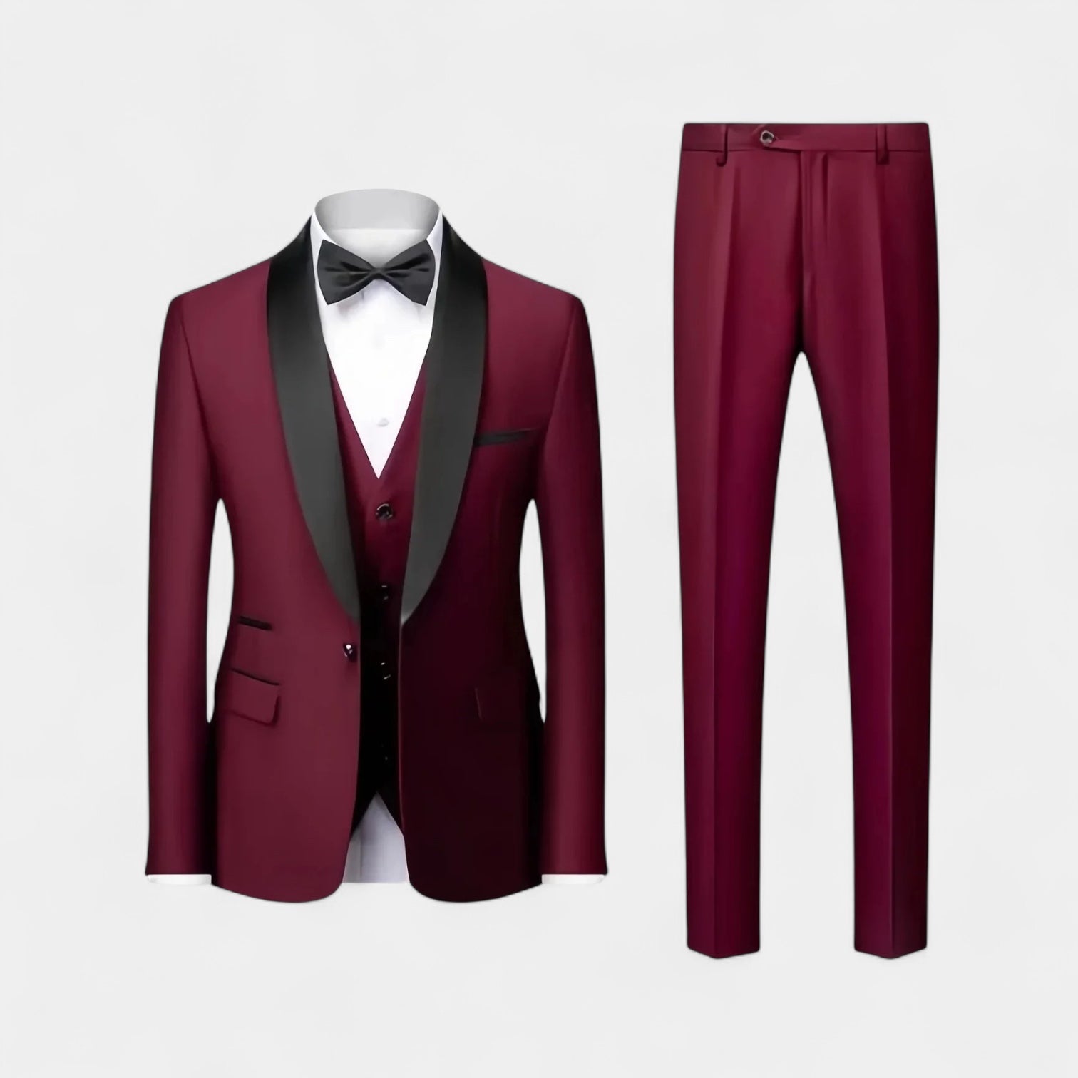 Tuxedo Three-Piece Suit Single-Breasted for Men