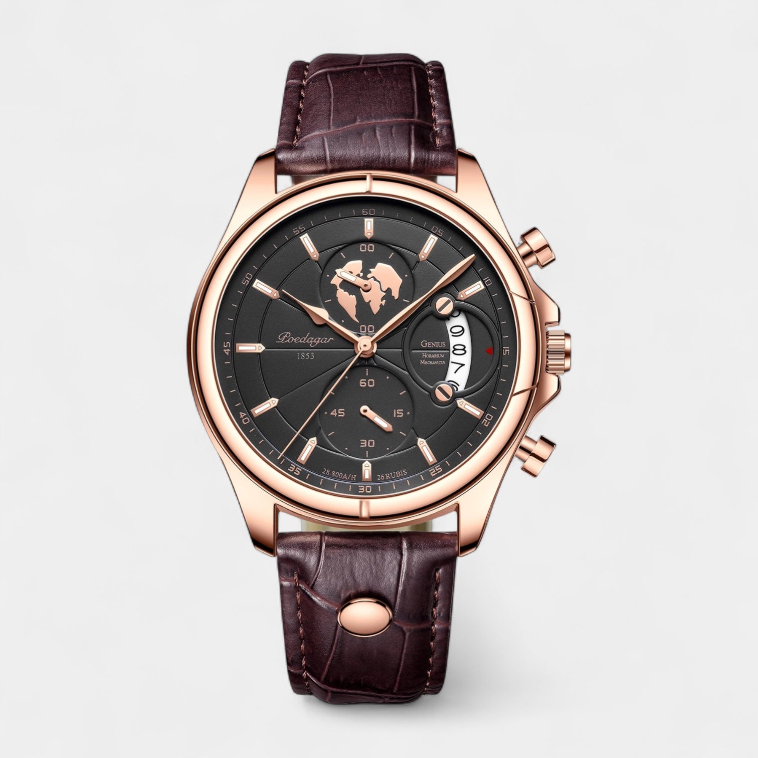 Classic 1853 Date Travel Watch - Leather Band