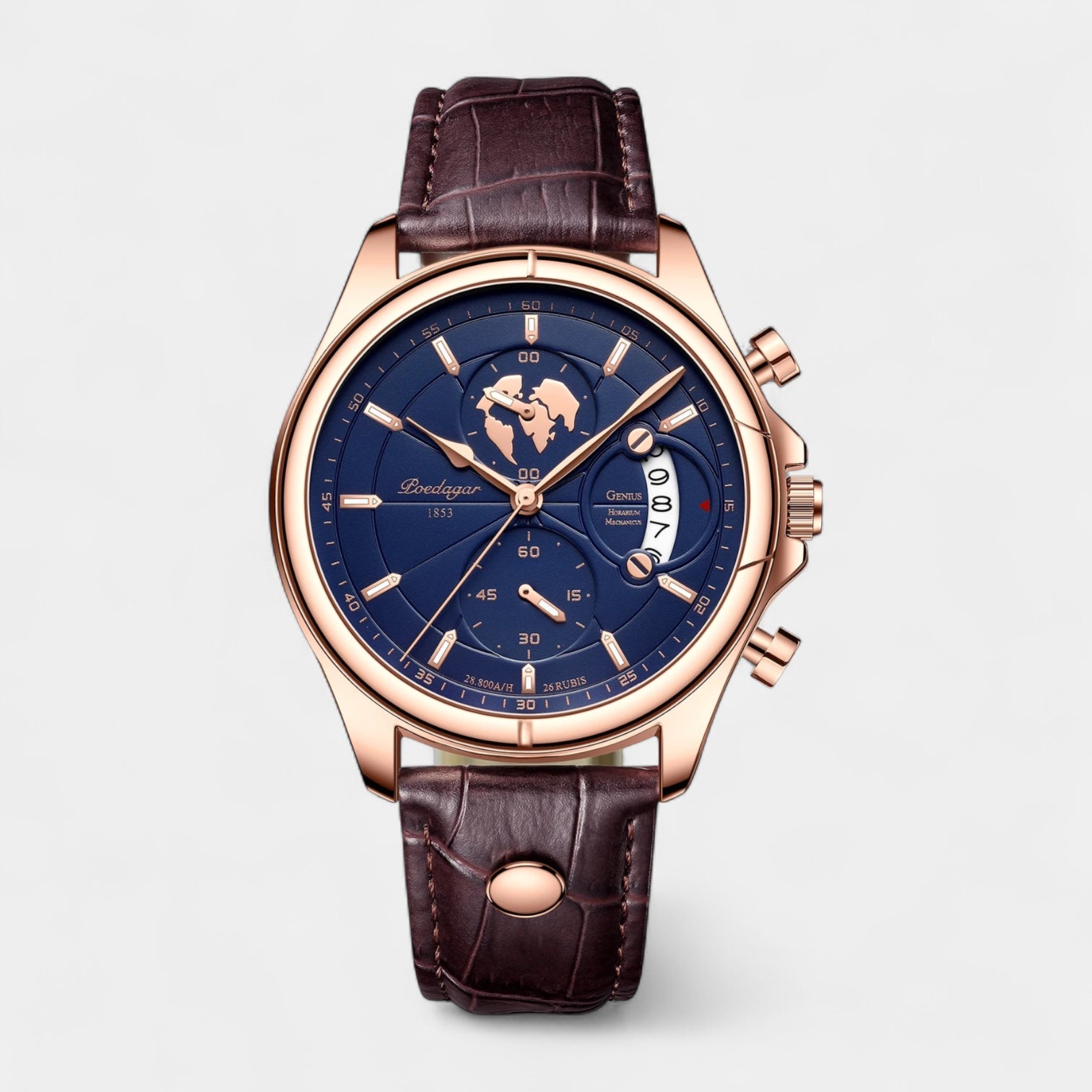 Classic 1853 Date Travel Watch - Leather Band