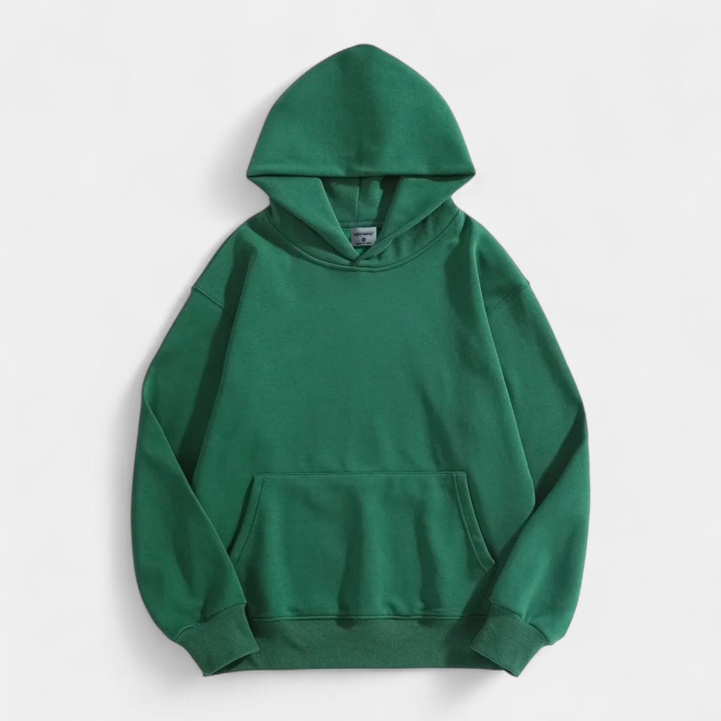 Fleece-Lined Cotton Hoodie Relaxed Fit for Men