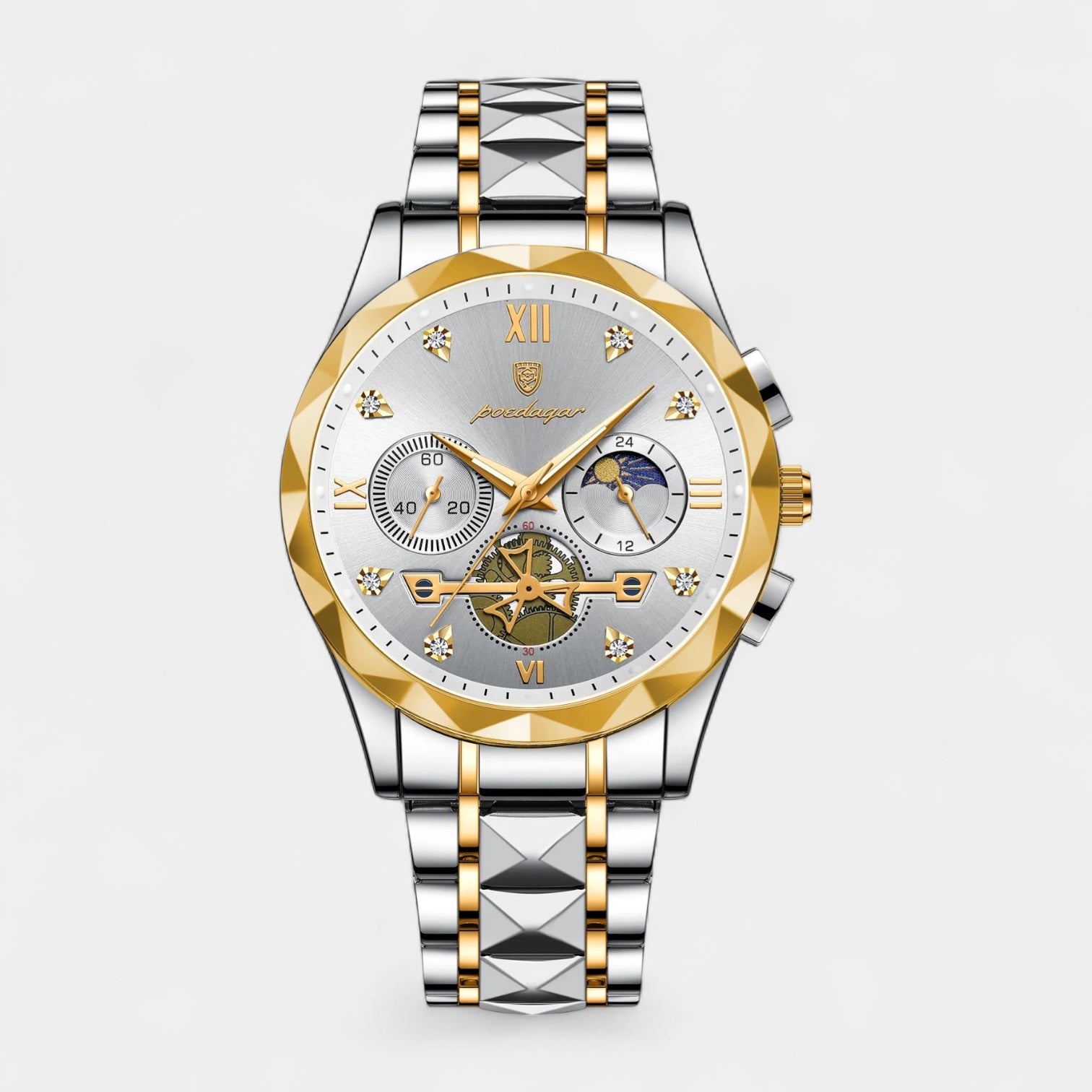 Men’s Two-Tone Stainless Steel Chronograph Quartz Business Watch