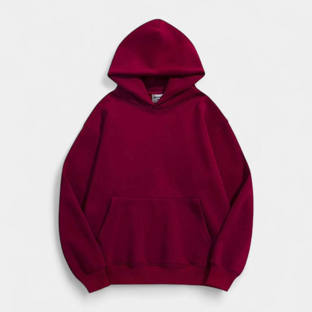 Fleece-Lined Cotton Hoodie Relaxed Fit for Men