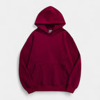 Fleece-Lined Cotton Hoodie Relaxed Fit for Men