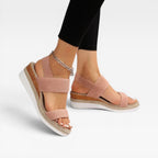 Women's Elastic Strap Espadrille Platform Sandals