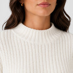 Women's Cropped Half Turtleneck Knit Sweater