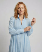 Women's Lightweight Button-Front Maxi Shirt Dress