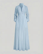 Women's Lightweight Button-Front Maxi Shirt Dress