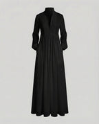 Women's Lightweight Button-Front Maxi Shirt Dress