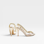 Women's Crystal Chain Strappy Heels