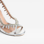 Women's Crystal Chain Strappy Heels